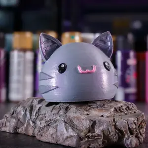 3D printed tabby Slime 3D Printed artistic Desk Decor - Unique Hand Painted Design, High-Quality Slime and perfect gift for slime rancher fans