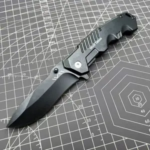 3.4" Tactical EDC Folding Knife, Black Stainless Steel Blade Survival Knife for Camping & Daily Carry
