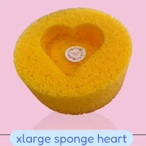 DIY x Large Cheese Soft Sponge  Round by Thick Yellow Sponge for ASMR with Special Customized Patterns Cleaning Pad