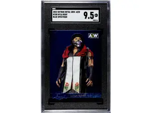 2022 Skybox Metal Universe Aew #108 Nyla Rose Blue Spectrum SGC 9.5
