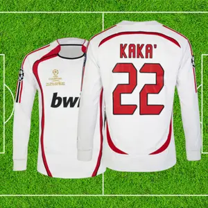 06-07 UEFA Champions League final version of Kaka Long-sleeved jersey Inzaghi team uniforms retro suit soccer uniforms