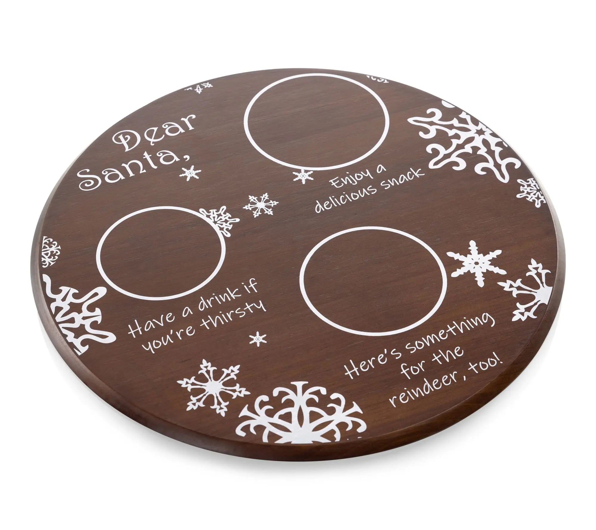 Toscana Santa Christmas Milk & Cookies Serving Board Tray Toscana Santa Christmas Milk & Cookies Serving Board Tray
