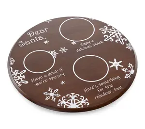 Toscana Santa Christmas Milk & Cookies Serving Board Tray