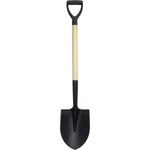 Shovel for Digging,Round Shovel, Tool with D-Handle, 41 Inches in Overall Length, Wooden Handel Shovel,Beach Shovel, Car Snow Shovel
