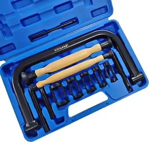 12pcs Valve Spring Compressor Tool with Valve Lapping Tool for Car, Motorcycle, ATV, and Small Engines