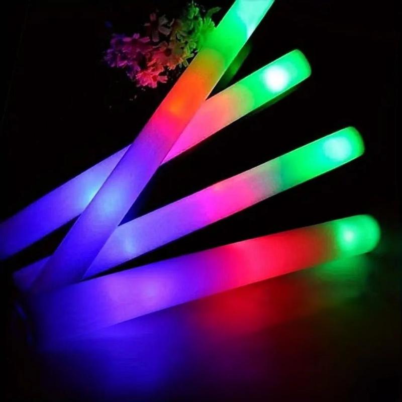Bulk 12/36/52/102-Pack Colorful LED Light Up Glow Sticks for Raves & Concerts - 3 Flashing Modes, Glow in Dark Party Supplies for Home Parties, Fan Meetings, Weddings, Birthdays & Halloween Gifts Plastic Pearl