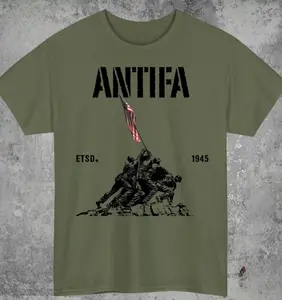Antifa Estd 1945 Shirt, Patriotic Anti Fascist, Pro Democracy Liberal Protest Tee, Protest Resist T-Shirts, Antifa Circa Resist, Full Sizes, Full Colors