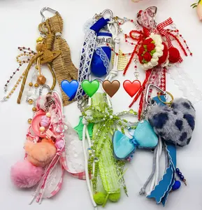 C3 Cute & Cool Bag Pendant, Plush Doll & Beaded Keychain Set [LiveRoom1]