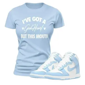 Dunks Blue UNC Sneaker Match Tee T-Shirt to Match Streetwear Shoe Match Retro OG Summer Unisex Jersey Short Sleeve Tee