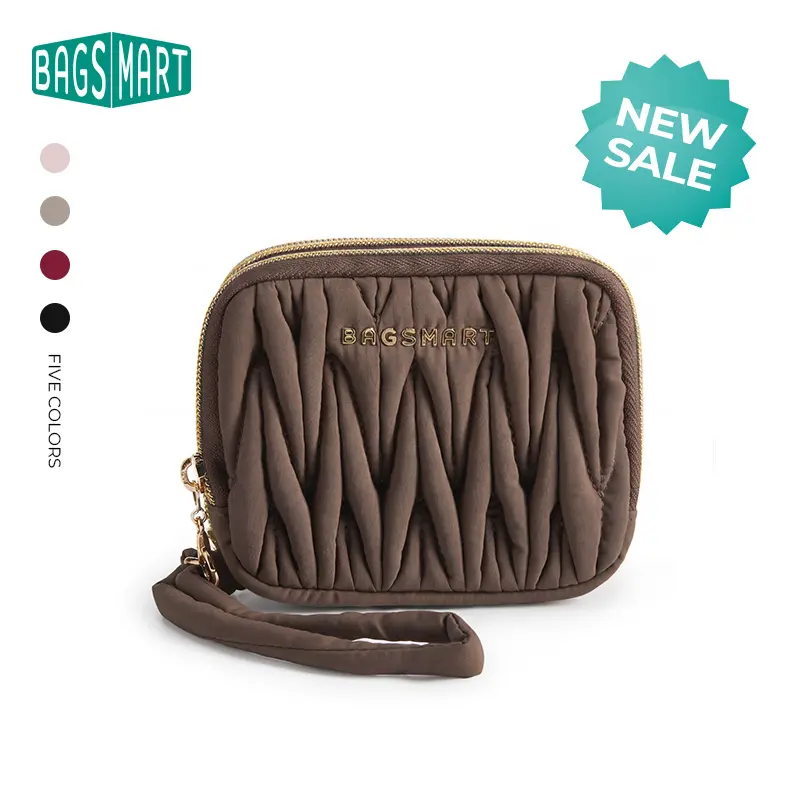 【NEW IN】BAGSMART Small Wallet, Compact 4.7"×3.5" Zipper Wristlet Purse, Water Resistant Lightweight Card Holder Coin Pouch for Women Daily Use & Gift sohochic tiktokshopstockup