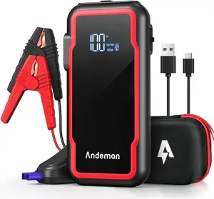 thanksgiving christmas gifts Andeman Car Jump Starter 3000A Peak 20000mAh (Start 9L Gas Engine or up to 7L Diesel Engine) , 12V Car Jumper, Type-C Ports, Red quick charger