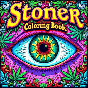 1pc Psychedelic Eye Coloring Book, Trippy Mystical Art Style Stress Relief Coloring Book for Adults
