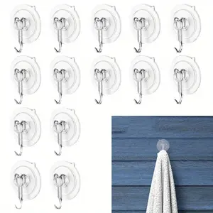 [Hand Tools Kits] 14Pcs/Set Suction Cup Hooks,Utility Hook Wall Hangers for All Purposes Stainless Steel Removable Small Suction Cups for Kitchen Home Bathroom Shower Wall Window Glass Door 3 lbs,Halloween Decor Party Gifts