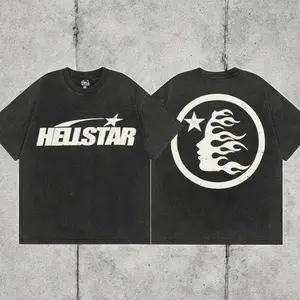 Hell-star Logo Y2K Aesthetic T Shirt, Harajuku Tee, Goth Punk T-Shirt, Alternative Clothing, Y2k Graphic Shirt, Shirt, Cotton Shirt, Vintage Shirt, Crewneck Shirt, Streetwear, Oversized T-Shirt Casual Top Unisex Gift for Him FCP