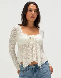 FULL TILT Lace Womens Babydoll Top