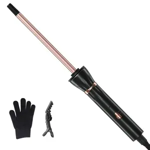 Hahahope 3/8 Inch Curling Iron,9mm Super Light Tiny Curling Wand,Effortless using