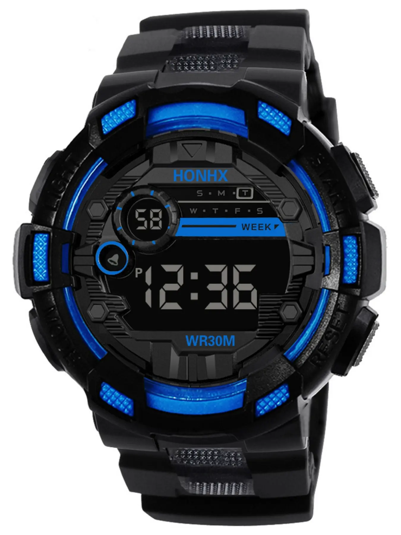 New Men's Sports Watch, Night Glow Multifunctional Electronic Watch, Student Versatile Wristwatch, Fashionable and Practical Timepiece, Luminous Fashionable Watch, Fashionable Stylish Watch, Trendy Multifunctional Watch, Fashionable Digital Watch