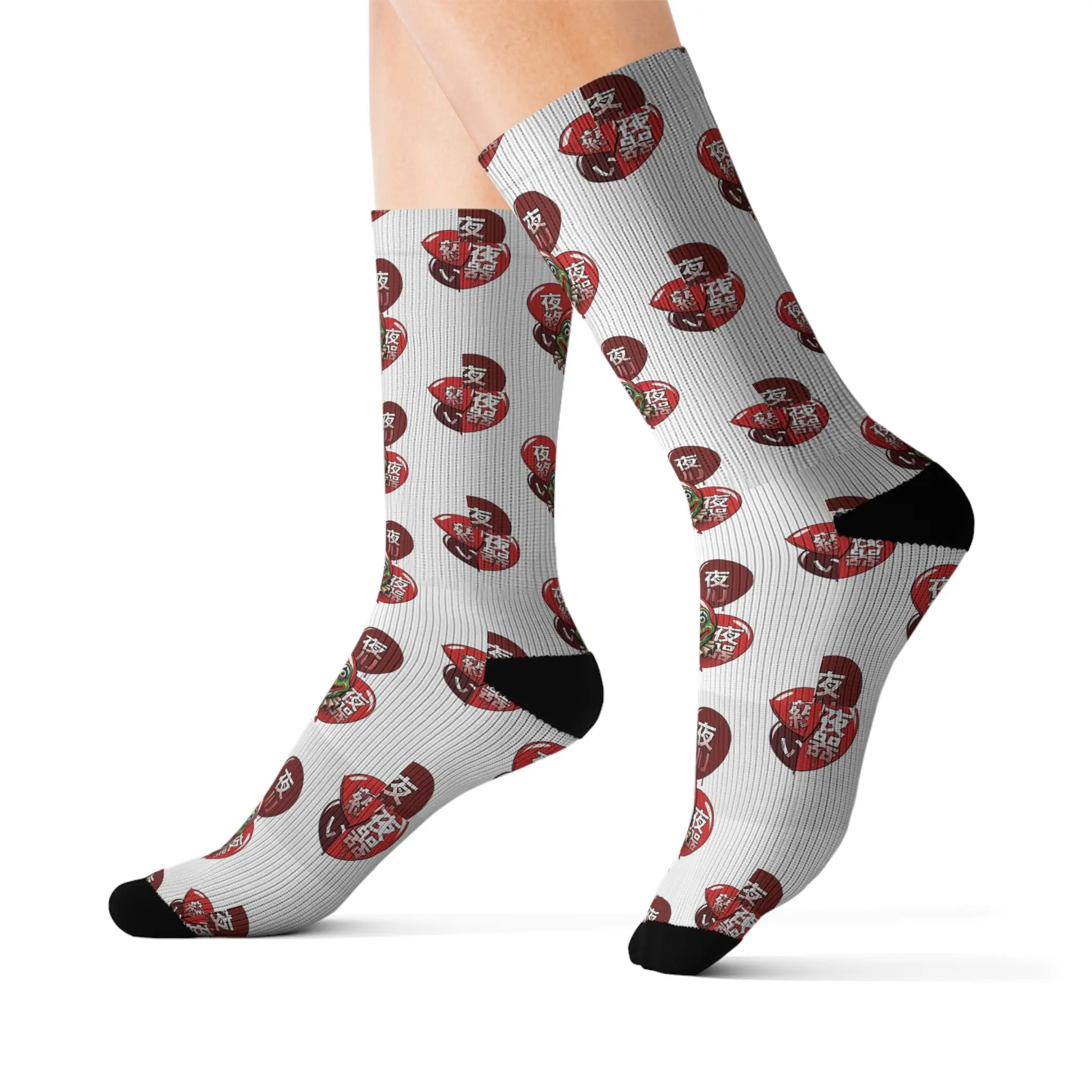 Women's Unisex Ribbed Spandex Sewer Vesper Socks, Sublimation Print Design (Halloween Collection), Office, Everyday