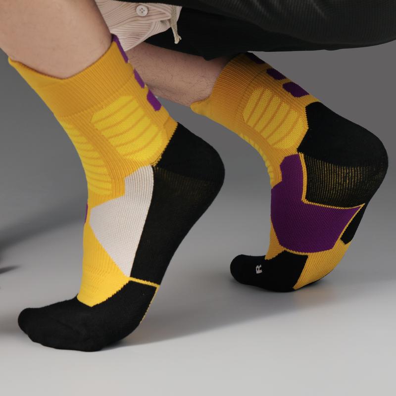 Men's professional sports socks arch support cotton moisture absorption non-slip deodorant basketball players all-season universal sportswear buffer surprise gift