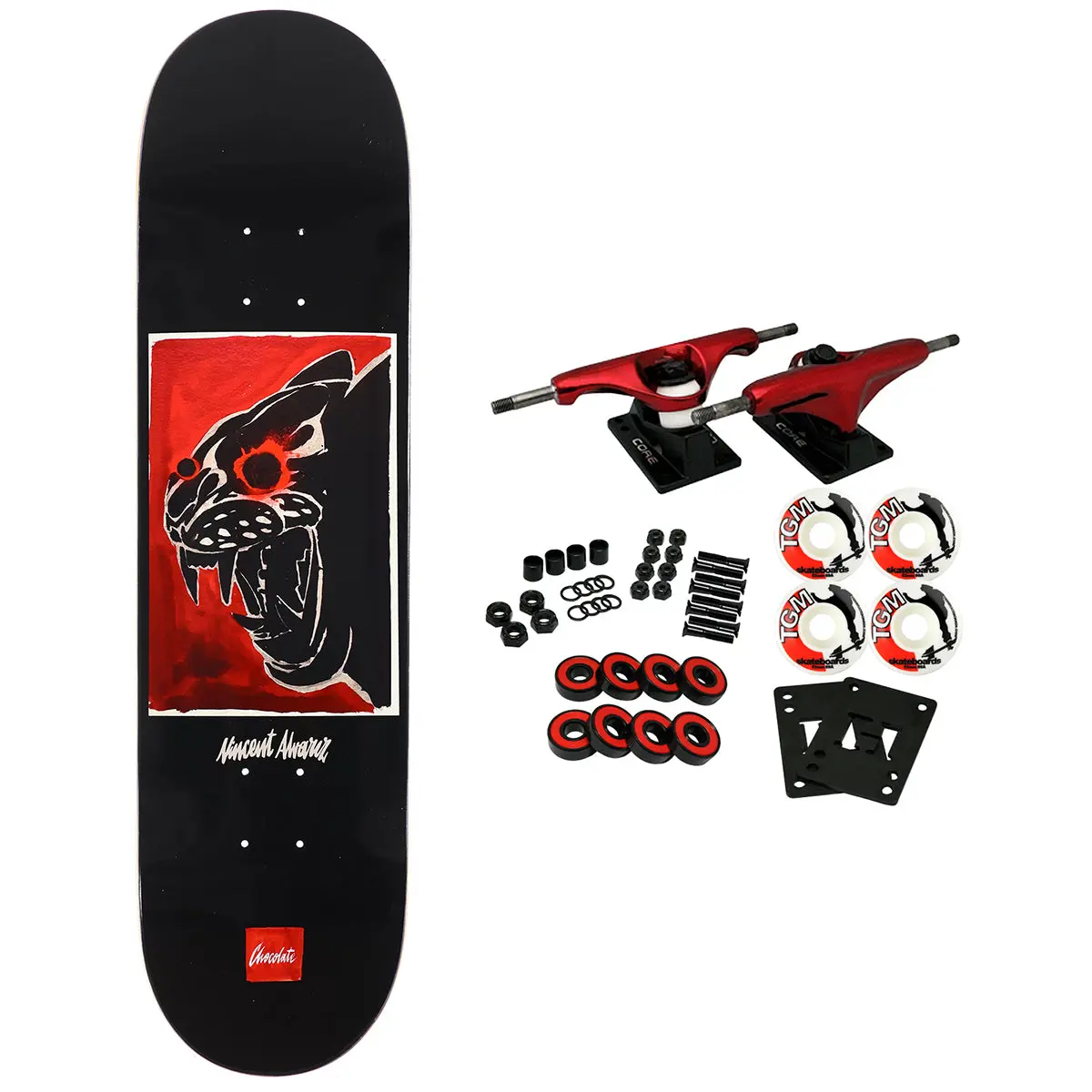 Chocolate Skateboard Complete Alvarez Swanksi Panther 8.25" x 31.875"