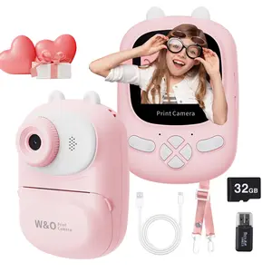 Kids Instant Camera with Automatic Printing, BPA Free Thermal Paper, Suitable for Ages 3-14, Perfect for Birthdays, Christmas, New Year, Gift