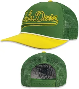 Baseball Cap Trucker Hat 13083335Gr Baseball Cap Trucker Hat Script Chain Stitch Green