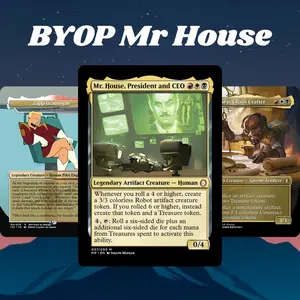 Proxy 100+ Card Strategy Deck BYOP Mr House Theme Custom Build Complete Fantasy Style Deck Ready to Play Collector Gift Set for MTG Fans