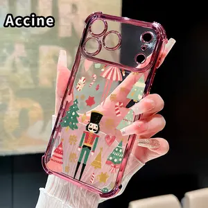 Nutcracker Christmas Dream Pattern Phone Case Compatible with iPhone 17 Pro Max 16 15 Plus Air 14 13 12 11 E Featuring Strengthened Four Corners Soft Back for Drop Protection