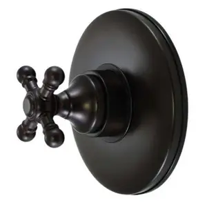212 MAIN Classic Brass Cross Handle Volume Valve Bathroom Fixture Accessory, Oil Rubbed Bronze (KB3005BX)