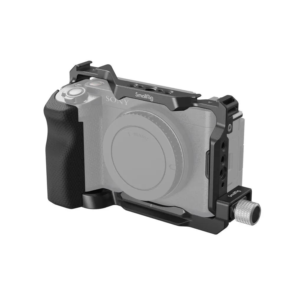 SmallRig ZV-E1 Cage Kit with Silicone Grip and Cable Clamp for HDMI, Full Camera Cage Kit for Sony ZV-E1, Built-in Quick Release Plate for Arca-Type, Cold Shoe Mounts - 4257