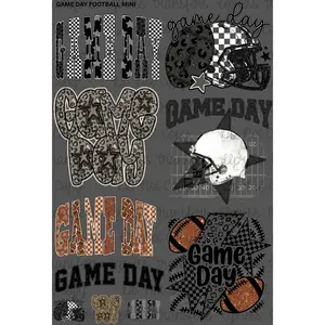 Game Day Football Mini DTF Transfer Gang Sheet 24.5" wide x 36" long Direct To Film