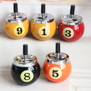 Star Moon Billiard Ashtray Large Creative Cover Anti-Flying Ash Holder Table Metal Iron Decorative Cigarette Holder