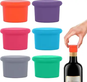 Silicone Wine stopper, Reusable Soft Cork For Wine, Champagne Bottlecap, Reusable Silicone Stopper, Replace Bottle Stoppers Utensils Disposable
