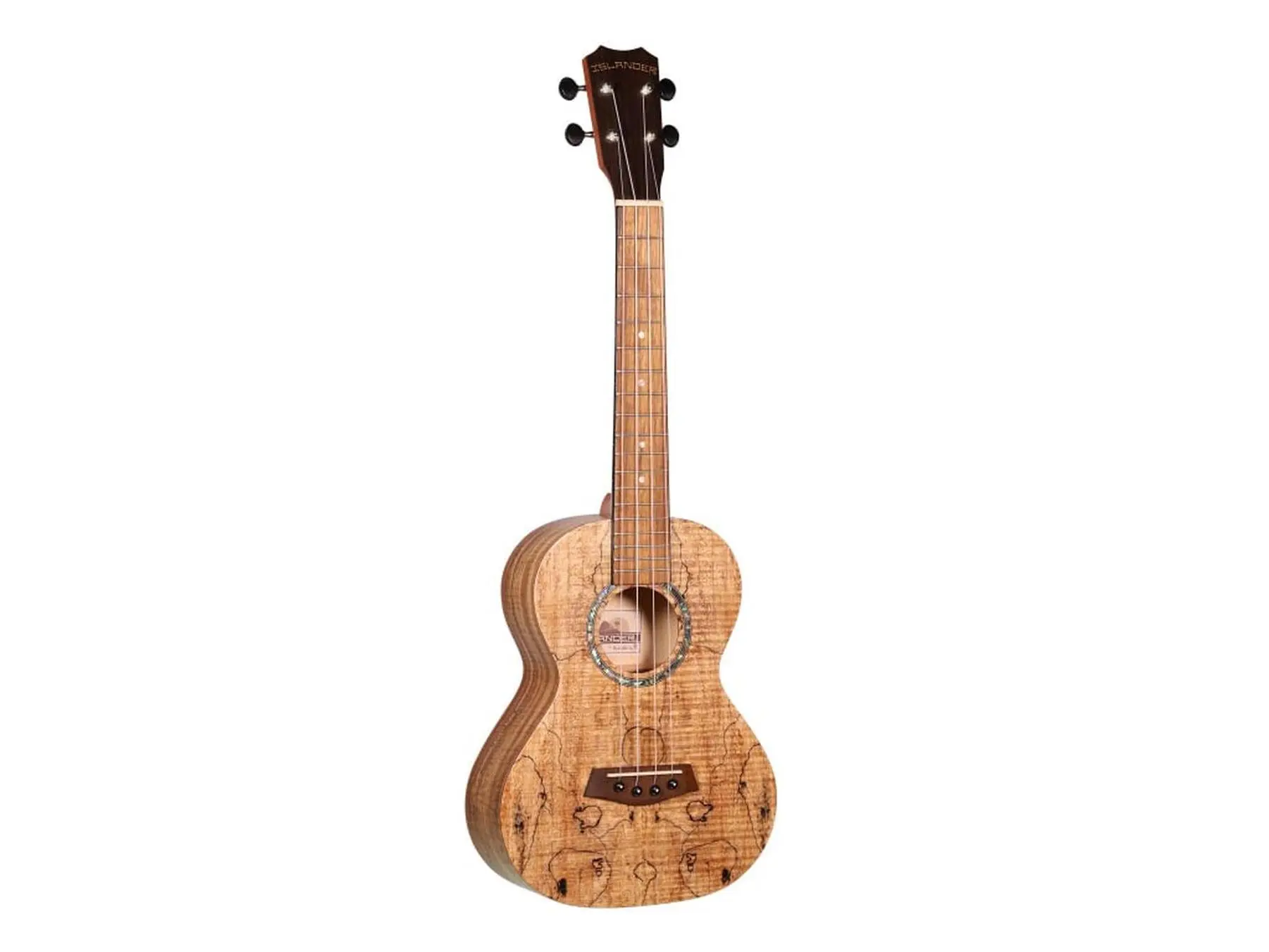 Islander 25816 Tenor Ukulele - Spalted Maple Top, Natural-Satin Finish, Walnut Fingerboard, Pin Bridge, 432mm Length - Affordable Stringed Instrument Alternative for Musical Enthusiasts