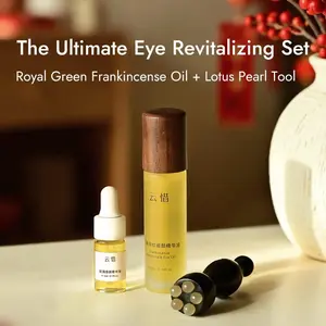 UCNATUREL Royal Green Frankincense Anti-Wrinkle Eye Oil Anti-Aging Tighten Firming Lifting Soothing Skincare Daily Use Portable Gift for Women & Men Daily Eye Treatment Mask Eye Cream Set Eye Tightener Eye Brightener