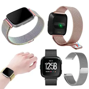 Doemoil For Fitbit Versa/Lite Edition/Special Edition Milanese Loop Stainless Steel Band