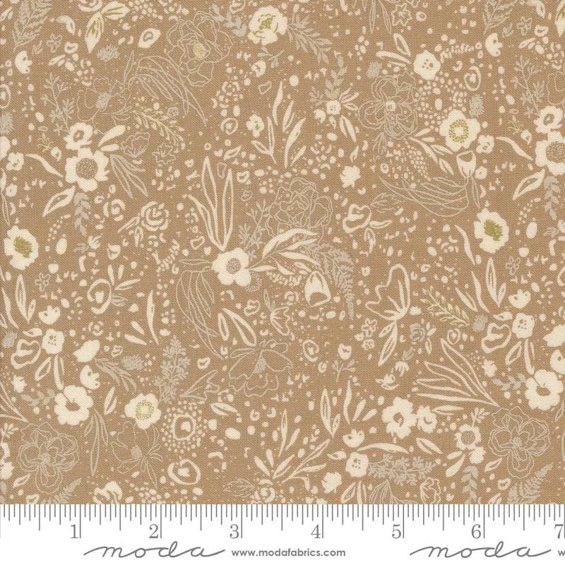 Fabric Moda Mushroom Field of Fancy Foraged Found by the Quarter Yard 45636-13