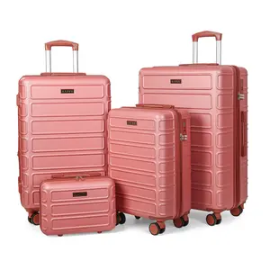 Aaivv 4-Piece Expandable Travel Bundle Luggage Set, Durable ABS Hardshell, TSA Lock, Double Spinner Wheels, 13/20/26/28in for Travel & Moving, Father's Day Gift