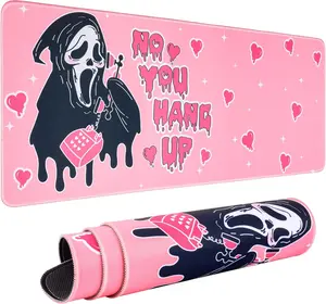 Pink Large Gaming Mouse Pad,Large Gaming Mouse Pad 40x90cm Desk Mat for Office Mousepad Anti-Skid Rubber Base Soft Comfortable and Durable Desk Pad