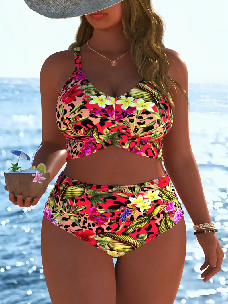 chinese dress ladies Unique Vintage Plus Size Black Halter Swim Dress main image 1