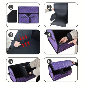 1 Car Rear Cargo Box Storage Box - A foldable storage container for car goods - Toy food storage bag - Car storage and organization - Car accessories