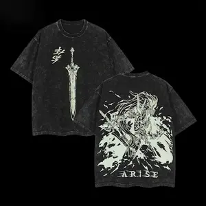 Igris Solo Leveling Shirt – Vintage Anime Tee, Graphic Streetwear, Heavyweight Cotton, Shadow Monarch Graphic T-Shirt, Manhwa Merch, Gift for Solo Leveling Fans, Casual Unisex Fit