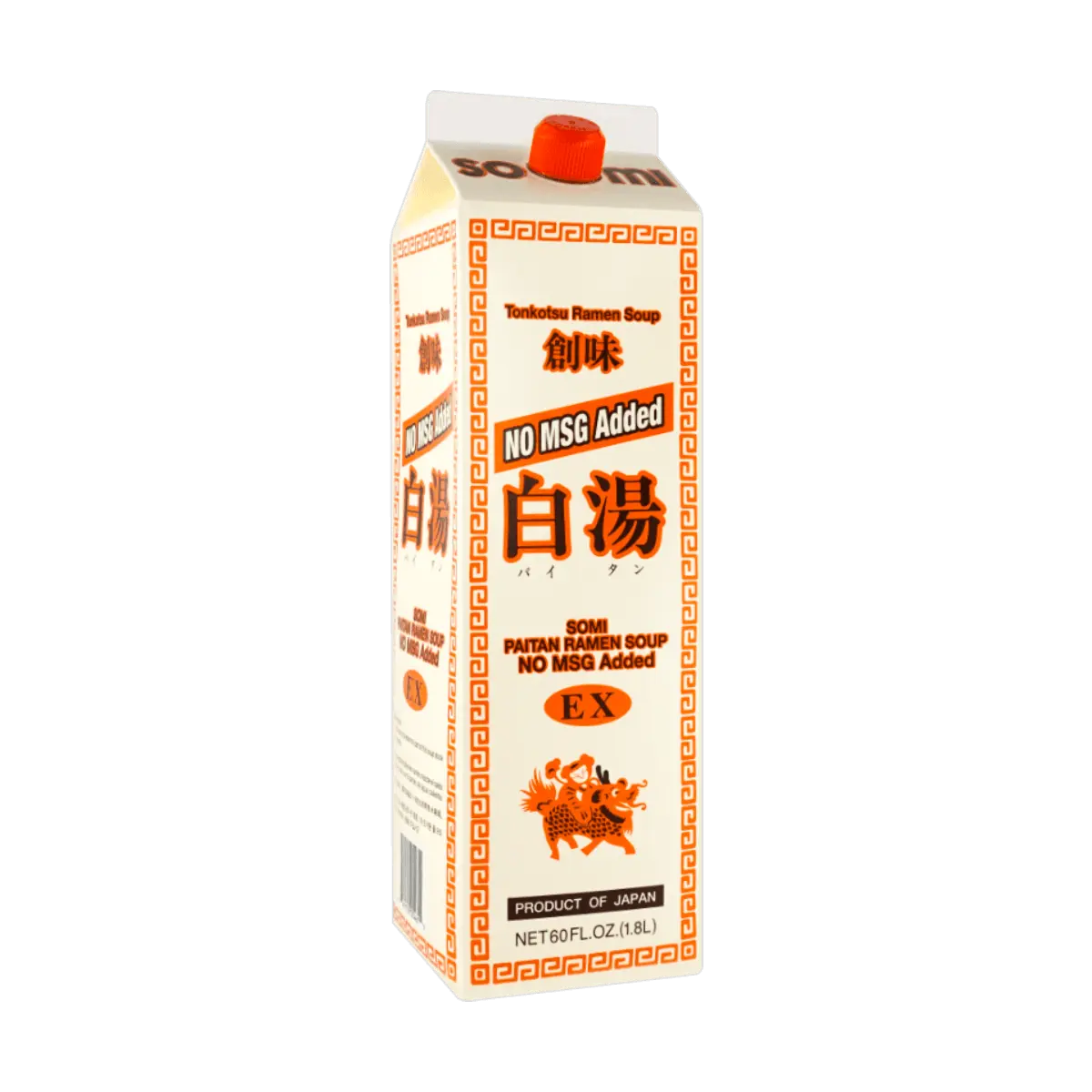 SOMI Authentic Japanese Tonkotsu Ramen Broth Base - Rich White Pork Bone Soup, MSG-Free, 1.8L