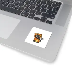 Baby Panther in Roar Lion Costume Kiss-Cut Stickers | Cute Anime Characters | Waterproof Vinyl