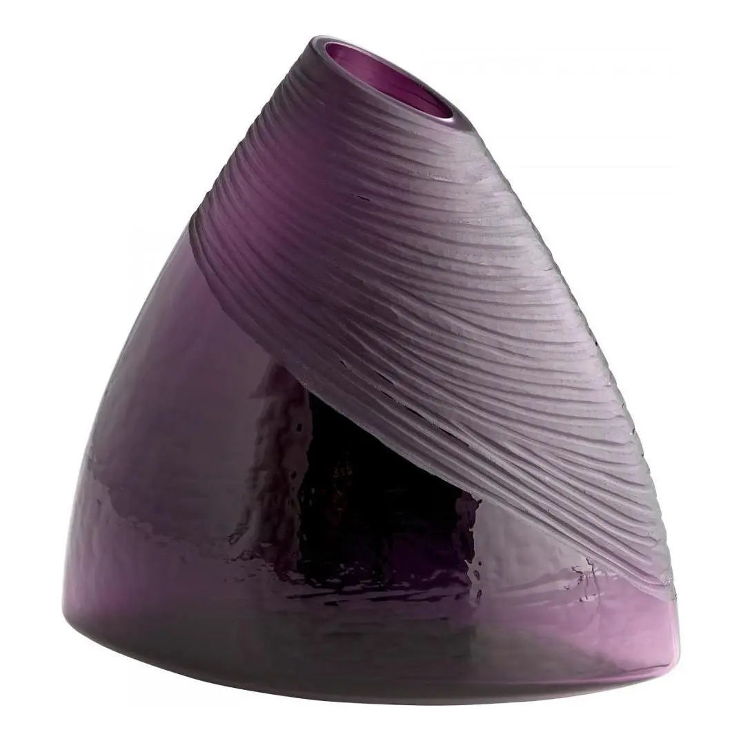 Purple Mount Amethyst 10.75 Inch Tall Glass Vase - Style: 7646674
