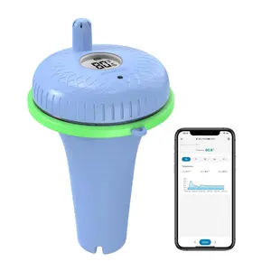 Bluetooth pool thermometer floating lcd display 230 ft range app connected