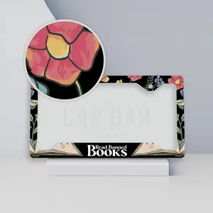 Read Banned Books" License Plate Frame - Cute Bookish Car Decor - Book Lover Accessories - Bold Gift for Readers & Librarians
