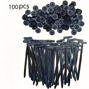 100 Multifunctional Tie-Down Anchors, Durable Nylon Fasteners, Self-Locking Zipper Design, Ideal for Car Repair, Wire Management, Home Use