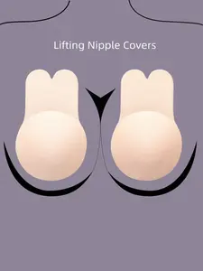 Reusable Silicone Nipple Covers, Rabbit Ear Chest Lift Pads, Anti-Drop Nipple Stickers, Summer Thin Invisible Support, Elegant Seamless Design, Bra, Bra Accessories