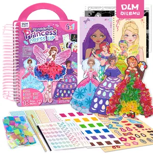 Dlm Dilemu Special Diamond Painting & Princess Book Makeup Craft Kits Foil Art Books Set Play on Paper,Art Educational Toys Crafts Kit for Girl Handcraft Christmas Gifts
